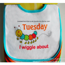 Custom Made Customized Design Printed Cotton Terry Cute Cheap Infant Drooler Bibs
